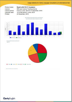 Usage statistics preview